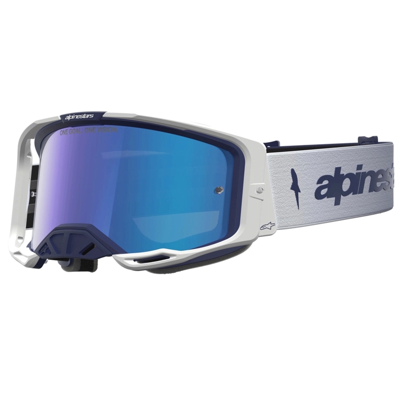 Gafas de motocross Alpinestars Vision 8 color ámbar azul-blanco