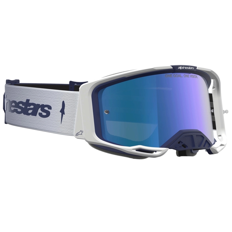 Gafas de motocross Alpinestars Vision 8 color ámbar azul-blanco