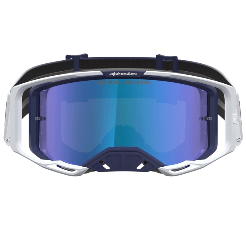 Gafas de motocross Alpinestars Vision 8 color ámbar azul-blanco