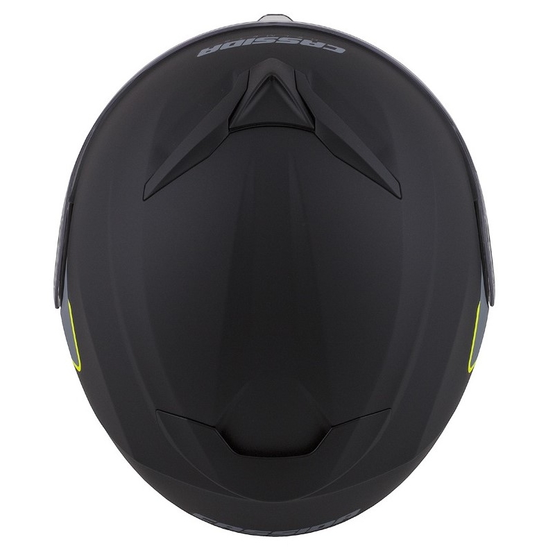 Casco de moto Cassida Compress 2.0 Refraction negro-gris-amarillo fluo abatible liquidación