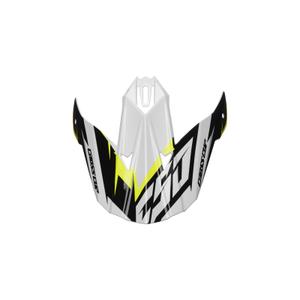 Casco Cassida Cross Cup Two visera negro-blanco-gris-amarillo fluo