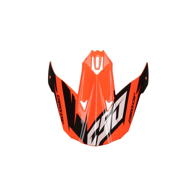 Kšilt pro přilbu Cassida Cross Cup Two černo-bílo-šedo-fluo oranžový výprodej