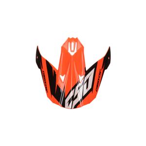 Visera para casco Cassida Cross Cup Two Kids negro-blanco-gris-naranja fluo