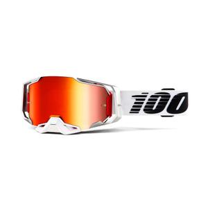Gafas de motocross 100% ARMEGA Lightsaber (rojo cromo plexi)