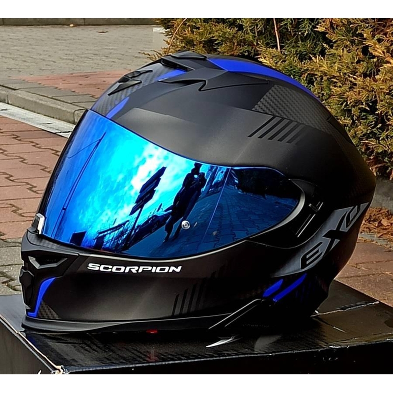 Visor de iridio azul Scorpion EXO-1400/R1/520 AIR/391 Maxvision KDF16-1