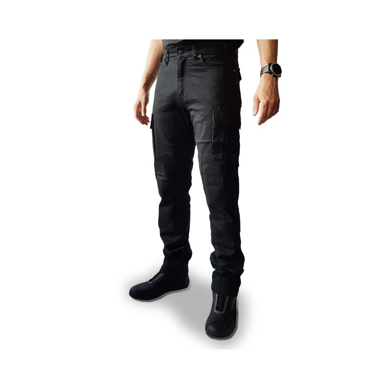Vaqueros de moto Ozone Shadow II negros liquidación