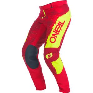 Pantalones de motocross O'Neal Mayhem Paint rojo-amarillo neón