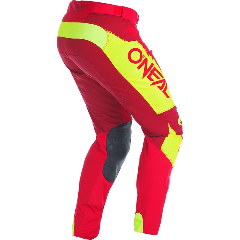 Pantalones de motocross O'Neal Mayhem Paint rojo-amarillo neón