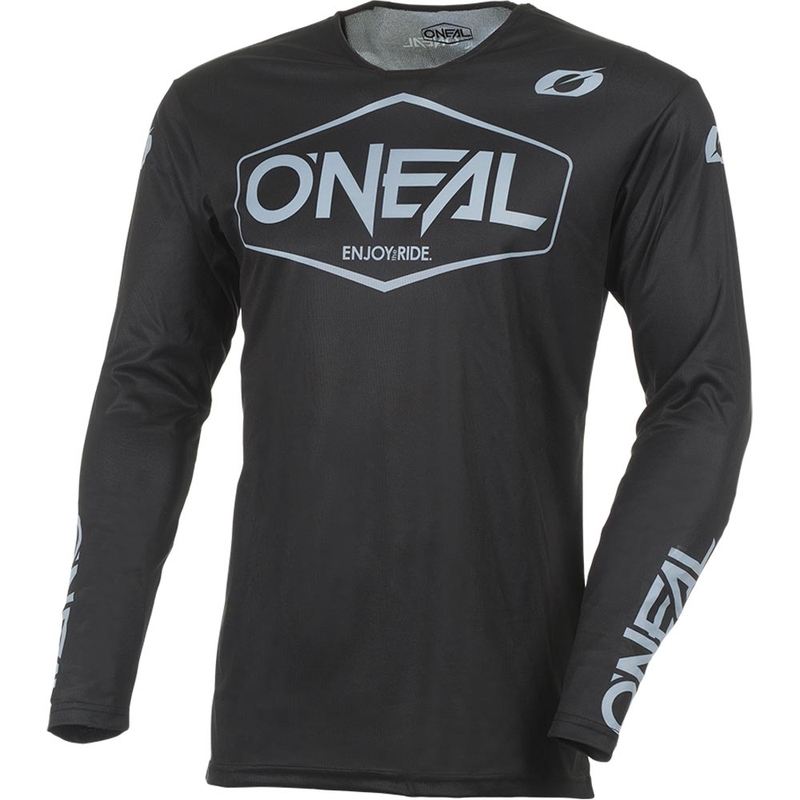 Camiseta de motocross O'Neal Mayhem Solid negra