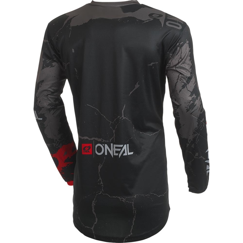 Camiseta de motocross O'Neal Element Acid negra-gris