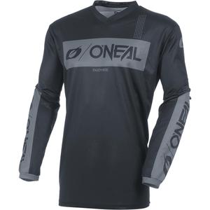 Camiseta de motocross O'Neal Element Racewear negra-gris