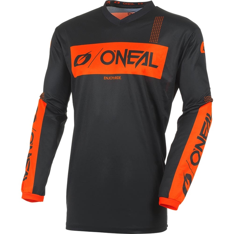 Camiseta motocross O'Neal Element Racewear negro-naranja