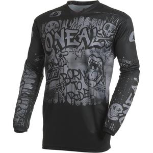 Camiseta de motocross O'Neal Element Rancid negra-gris