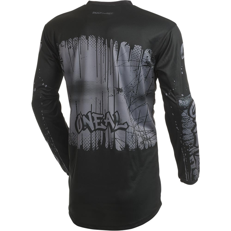 Camiseta de motocross O'Neal Element Rancid negra-gris