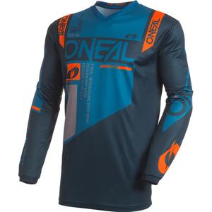 Camiseta de motocross O'Neal Element Factor azul-naranja