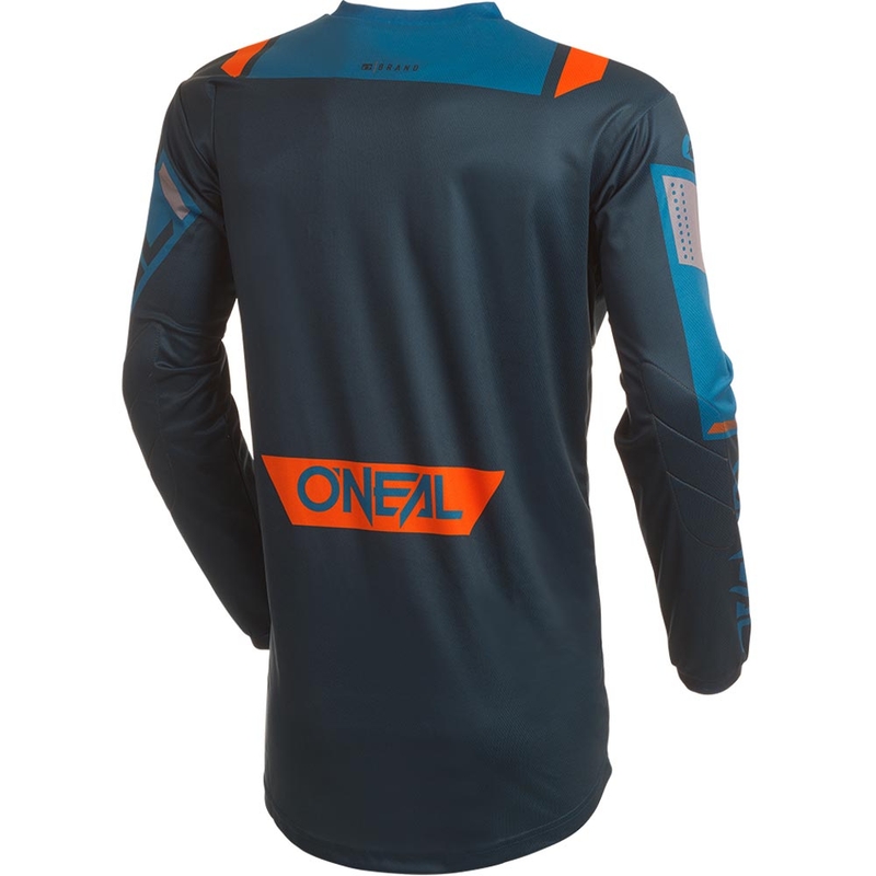 Camiseta de motocross O'Neal Element Factor azul-naranja
