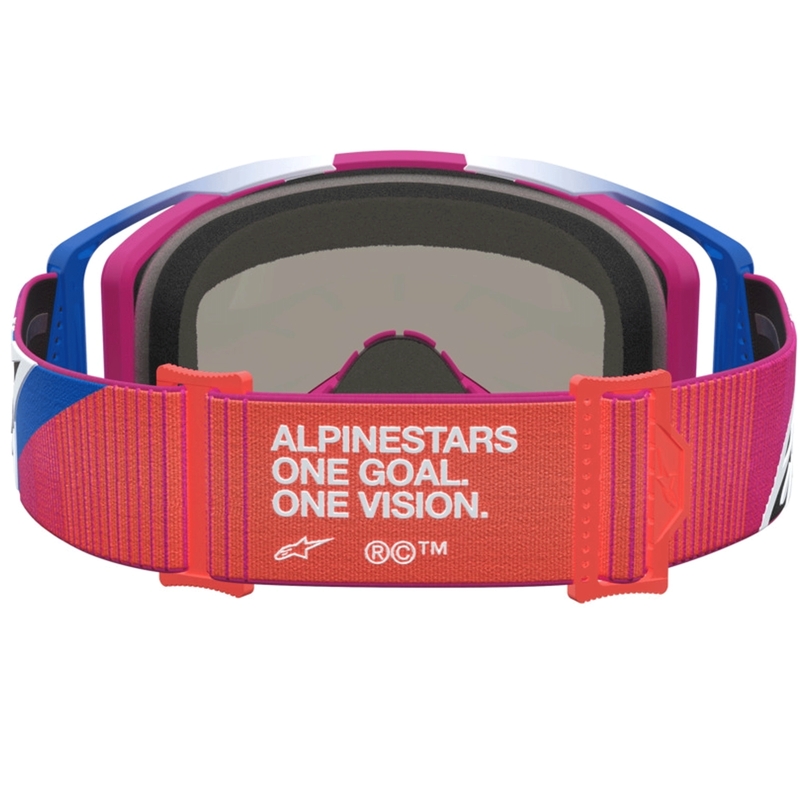 Gafas de motocross Alpinestars Vision 8 Maven, color rojo y negro.