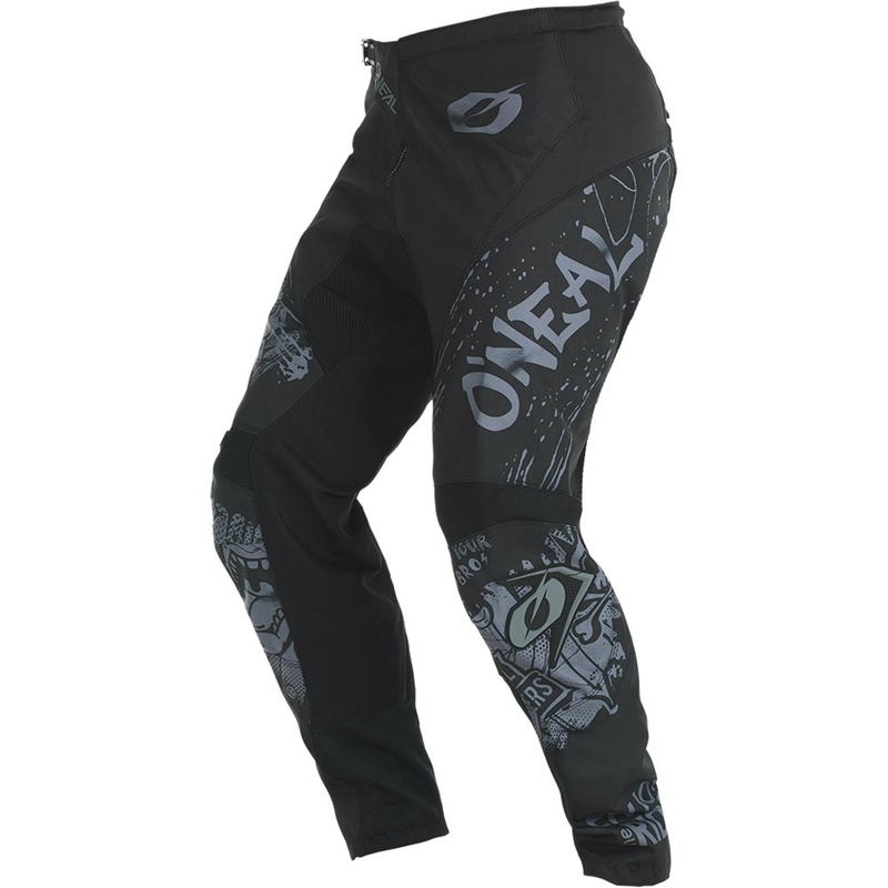 Pantalones de motocross O'Neal Element Rancid negro-gris