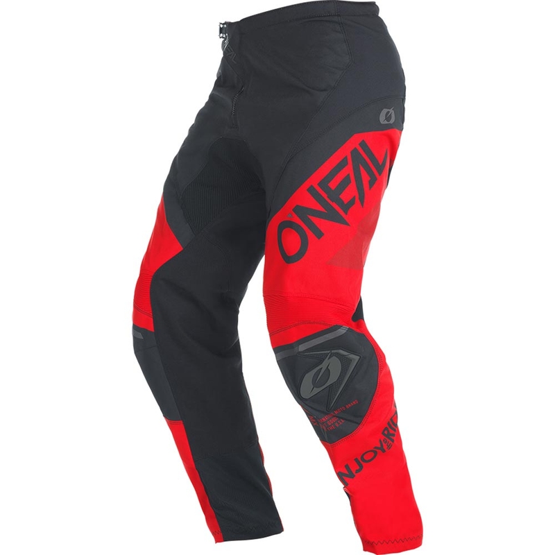 Pantalones de motocross O'Neal Element Factor negro-rojo