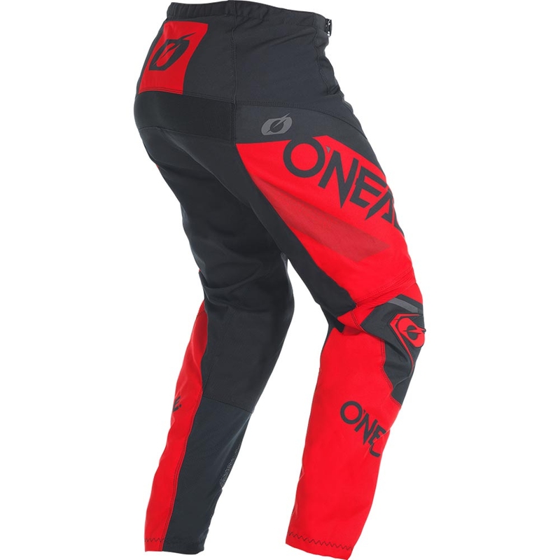 Pantalones de motocross O'Neal Element Factor negro-rojo