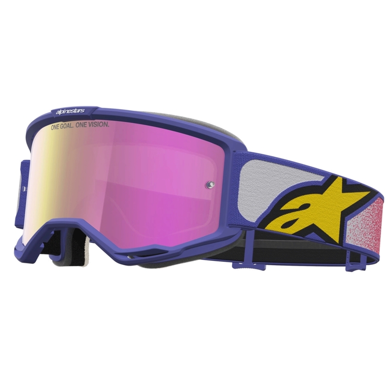 Gafas de motocross Alpinestars Vision 5 Drag, color rojo-morado