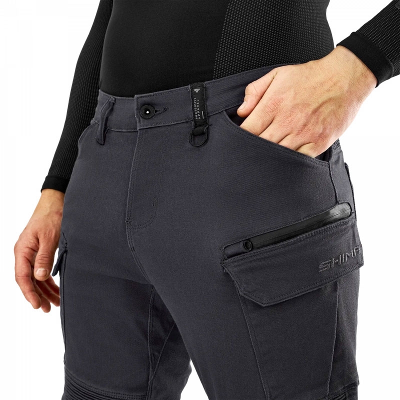 Pantalones de moto Shima Giro 3.0 extendidos, color gris.