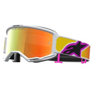 Gafas de motocross Alpinestars Vision 5 Drag, color naranja rojizo.