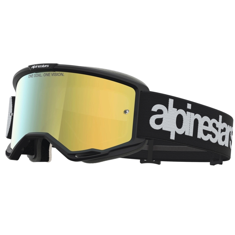 Gafas de motocross Alpinestars Vision 5 Hone, color negro-blanco.