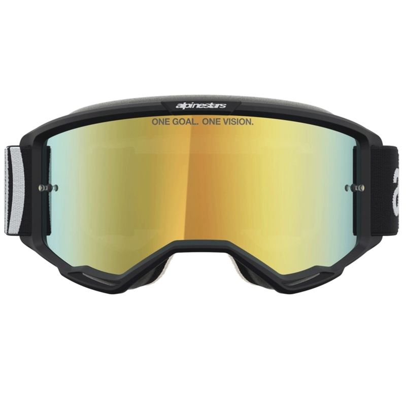 Gafas de motocross Alpinestars Vision 5 Hone, color negro-blanco.