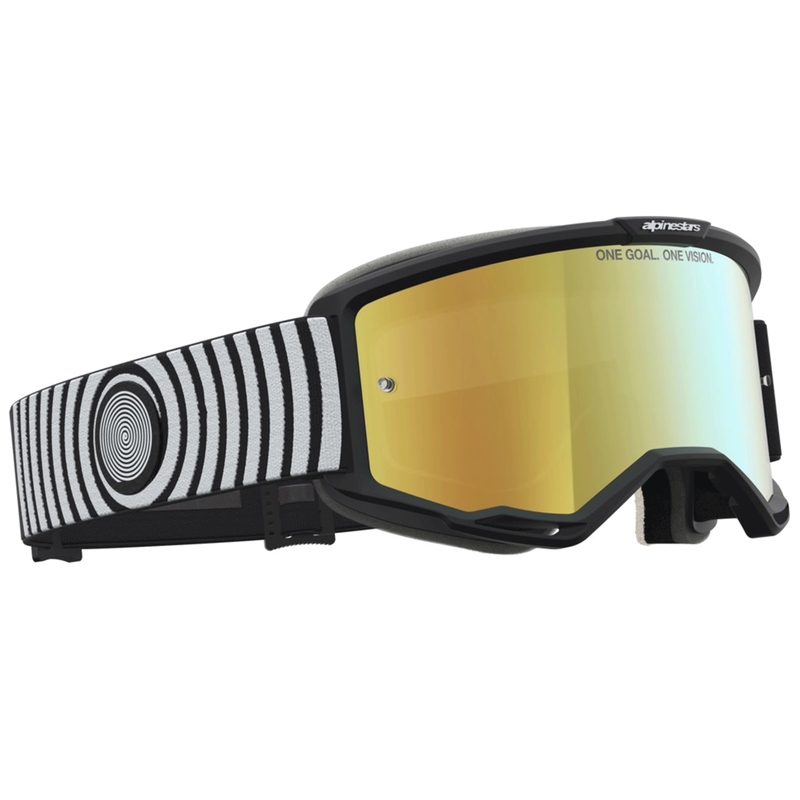 Gafas de motocross Alpinestars Vision 5 Hone, color negro-blanco.