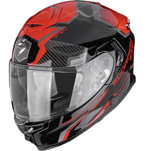 Casco integral de moto Scorpion EXO-GT SP Air Atlas negro-rojo