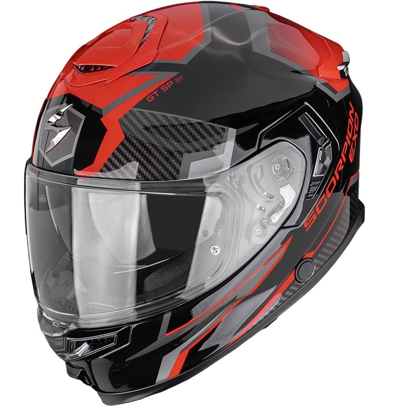 Casco integral de moto Scorpion EXO-GT SP Air Atlas negro-rojo