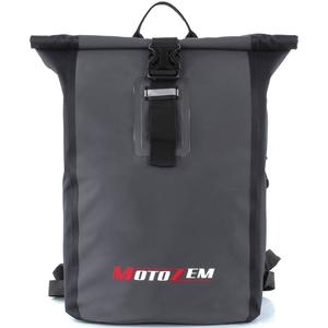 Mochila impermeable MotoZem negro-gris