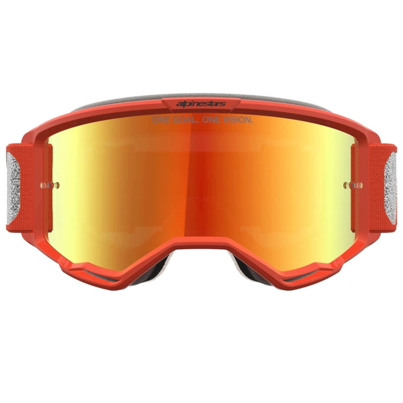 Gafas de motocross Alpinestars Vision 5 Rora color plata-naranja