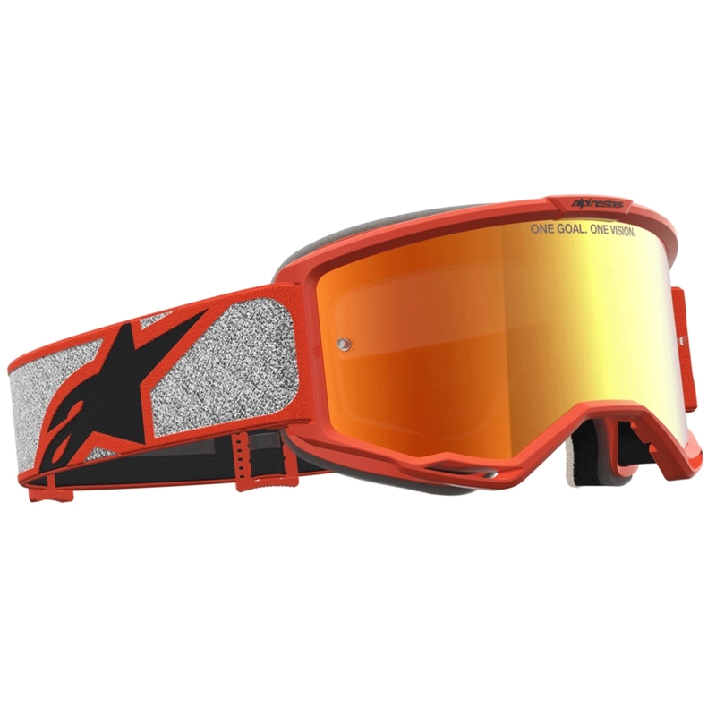 Gafas de motocross Alpinestars Vision 5 Rora color plata-naranja