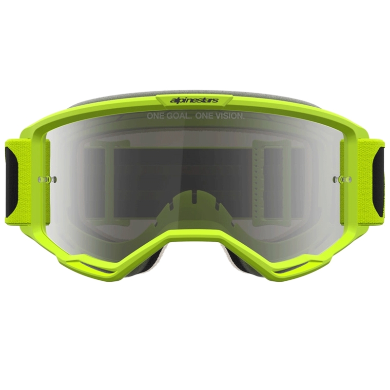 Gafas de motocross Alpinestars Vision 5 Rora, color negro-amarillo flúor.