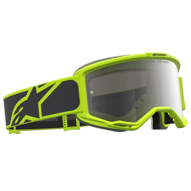 Gafas de motocross Alpinestars Vision 5 Rora, color negro-amarillo flúor.