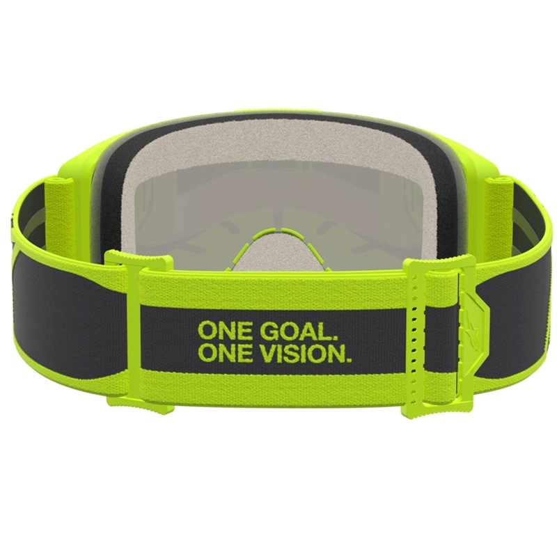 Gafas de motocross Alpinestars Vision 5 Rora, color negro-amarillo flúor.