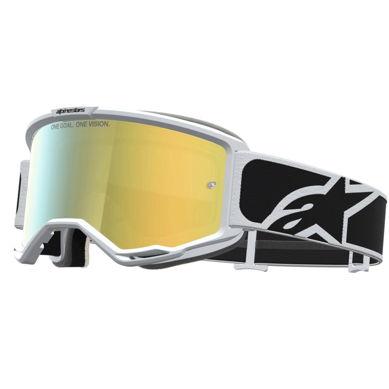 Gafas de motocross Alpinestars Vision 5 Rora, color negro-blanco.