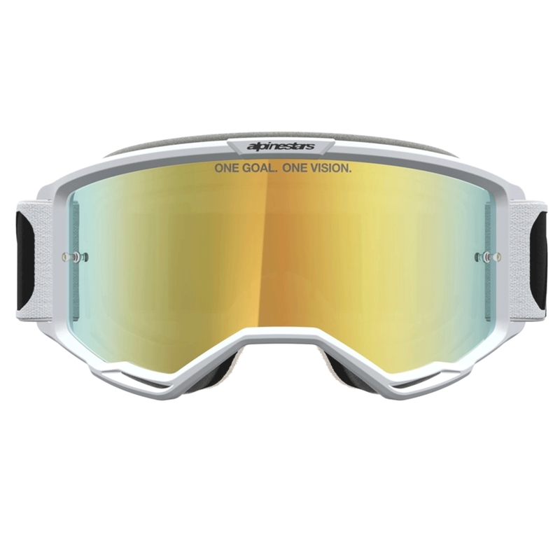 Gafas de motocross Alpinestars Vision 5 Rora, color negro-blanco.