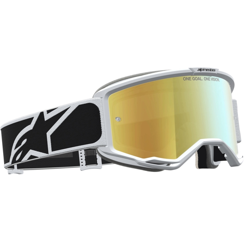 Gafas de motocross Alpinestars Vision 5 Rora, color negro-blanco.