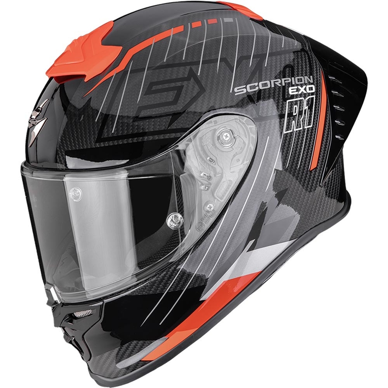 Casco integral de moto Scorpion EXO-R1 EVO II Air Surge negro-rojo