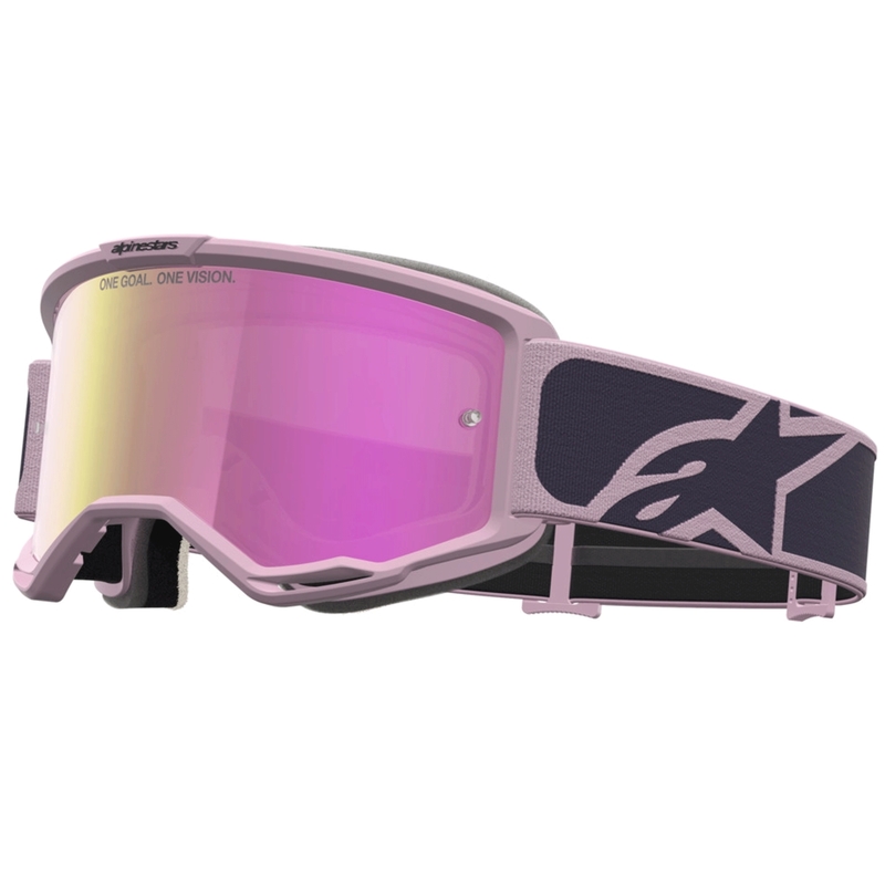 Gafas de motocross Alpinestars Vision 5 Rora, color gris oscuro-rosa