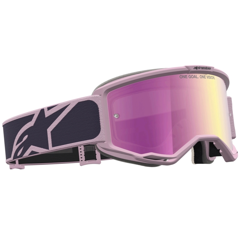 Gafas de motocross Alpinestars Vision 5 Rora, color gris oscuro-rosa