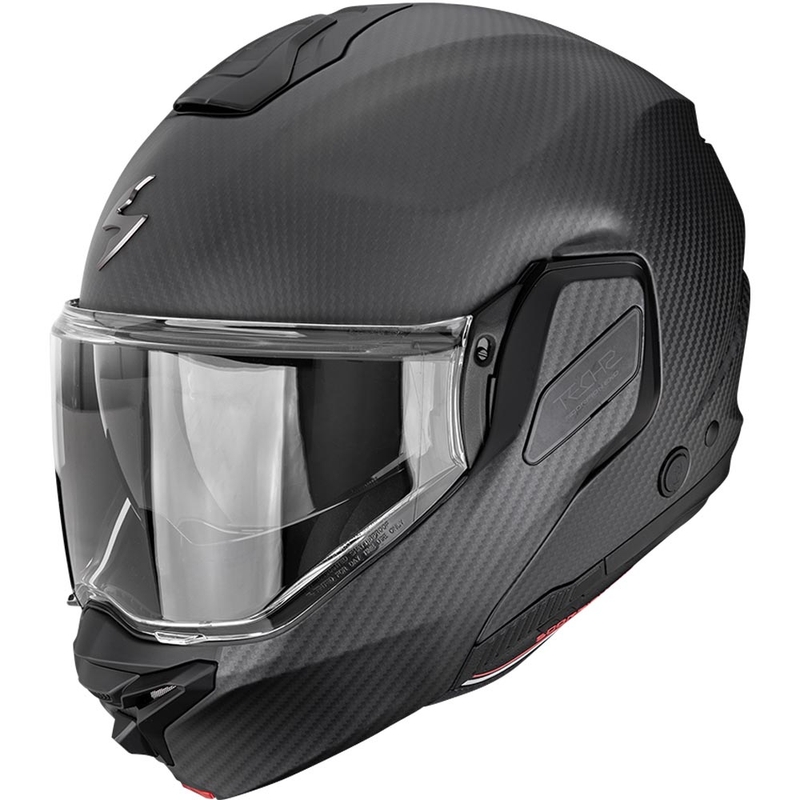 Casco de moto abatible Scorpion EXO-TECH II Carbon Solid negro mate