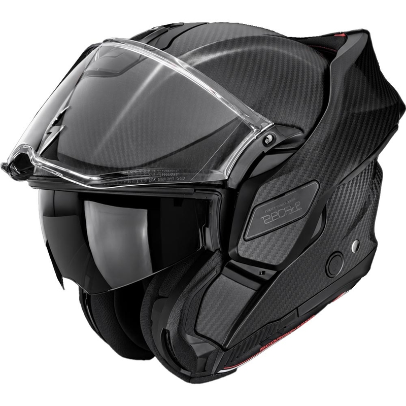 Casco de moto abatible Scorpion EXO-TECH II Carbon Solid negro mate