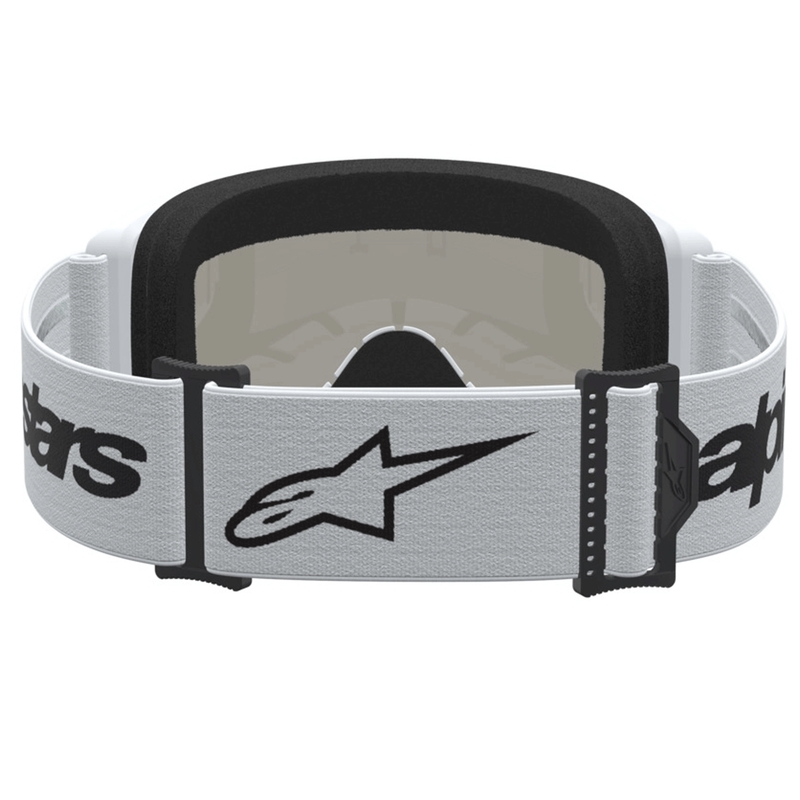 Gafas de motocross Alpinestars Vision 3 Wordmark blancas y negras