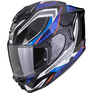 Casco integral de motocicleta Scorpion EXO-1500 Carbon Air Hydro negro-blanco-azul