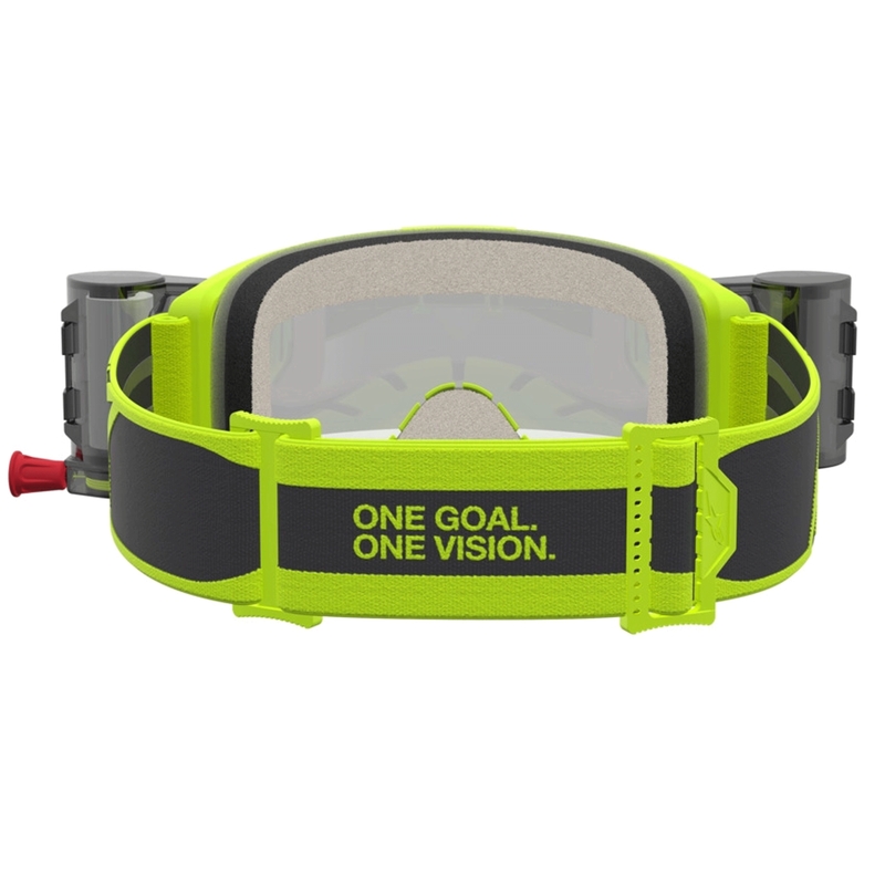 Gafas de motocross Alpinestars Vision 5 Rora Roll-Off, color amarillo flúor y negro.