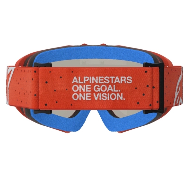 Gafas de motocross Alpinestars Vision Youth Vesta para niños, color naranja y plateado.